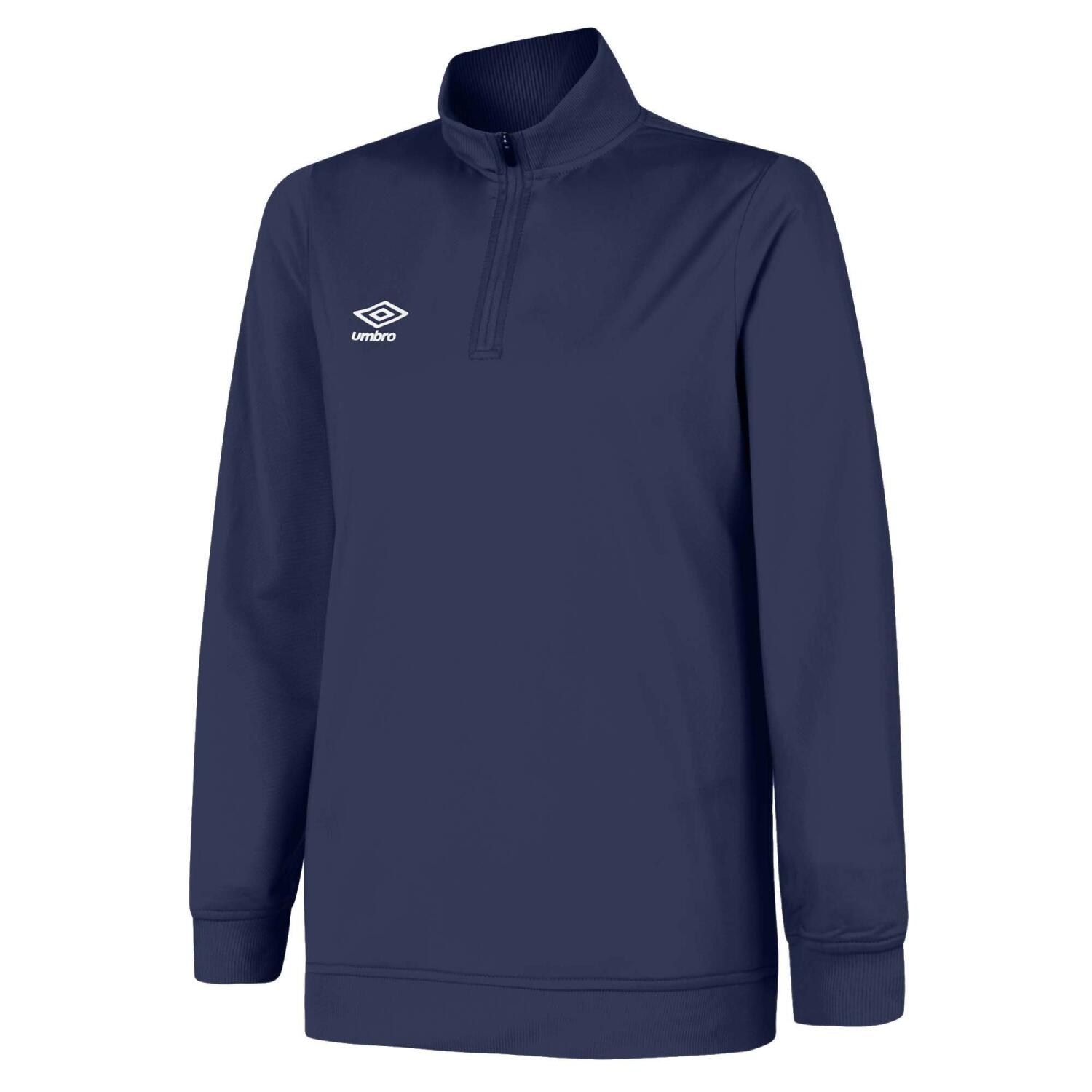 Umbro Womens Club Essential 1/2 Zip Sweat Dark Navy White