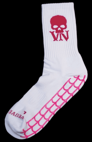 Veuve Noire Grip Socks - Pink