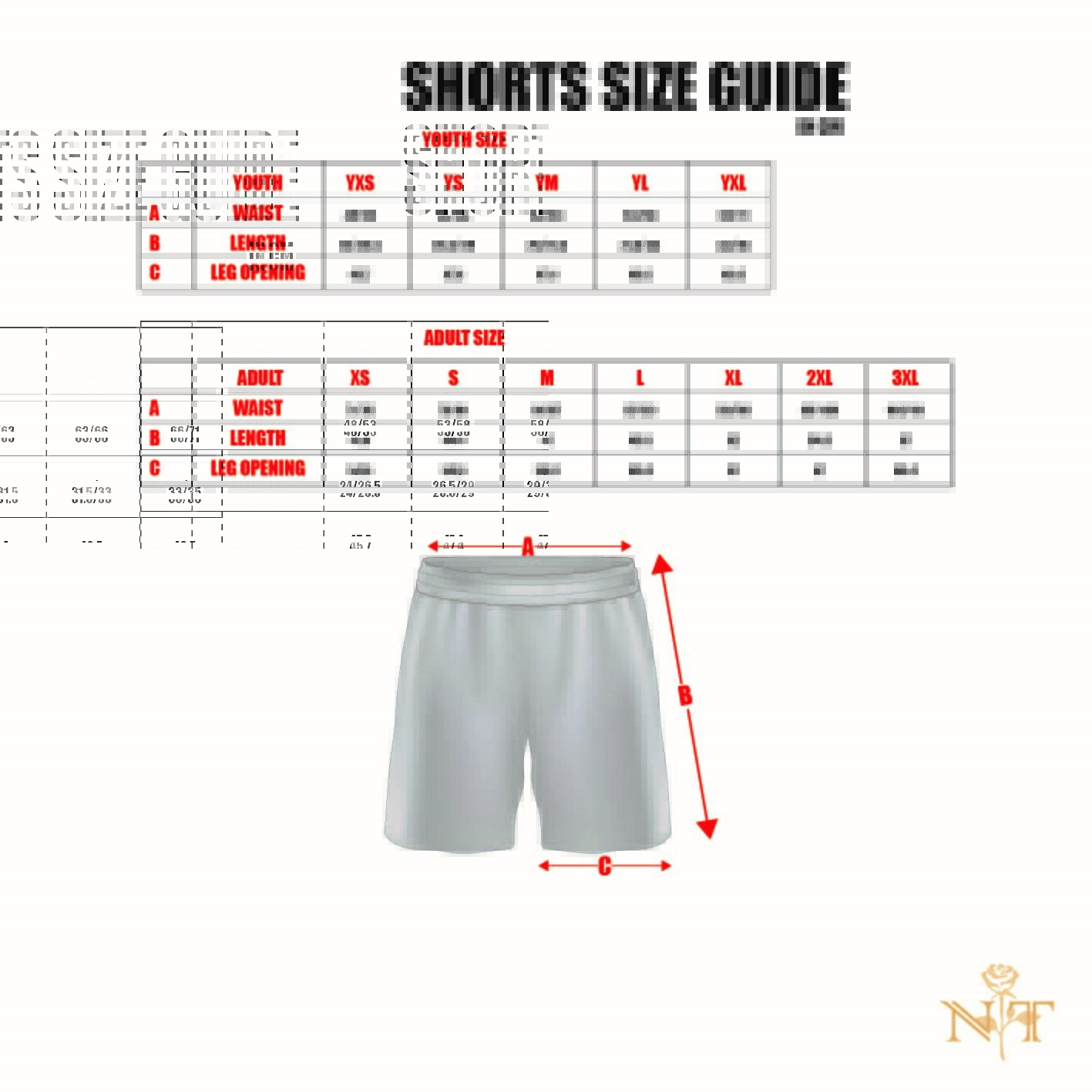 Nineteen TwentyFour Shorts Size Guide