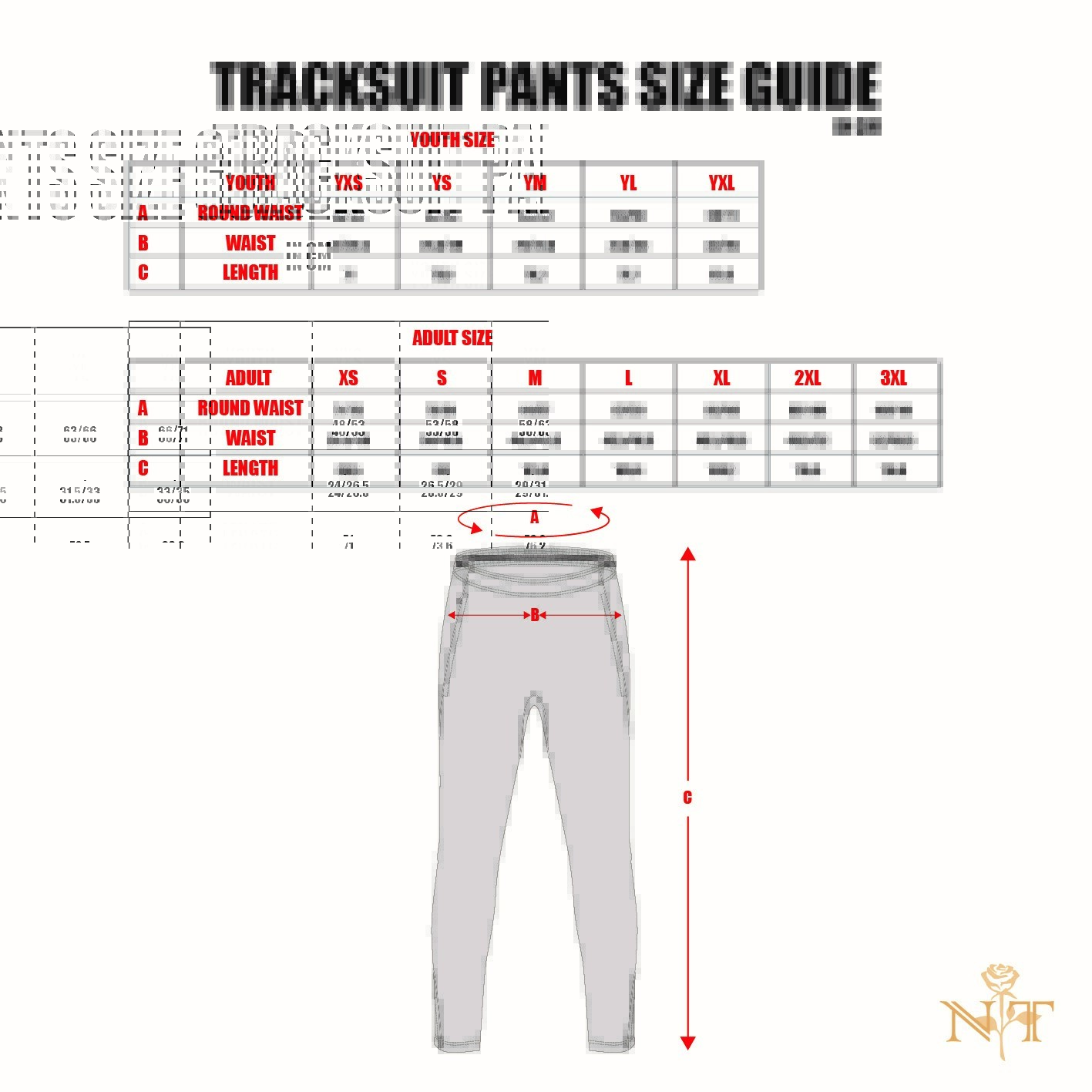 Nineteen TwentyFour Trousers Size Guide