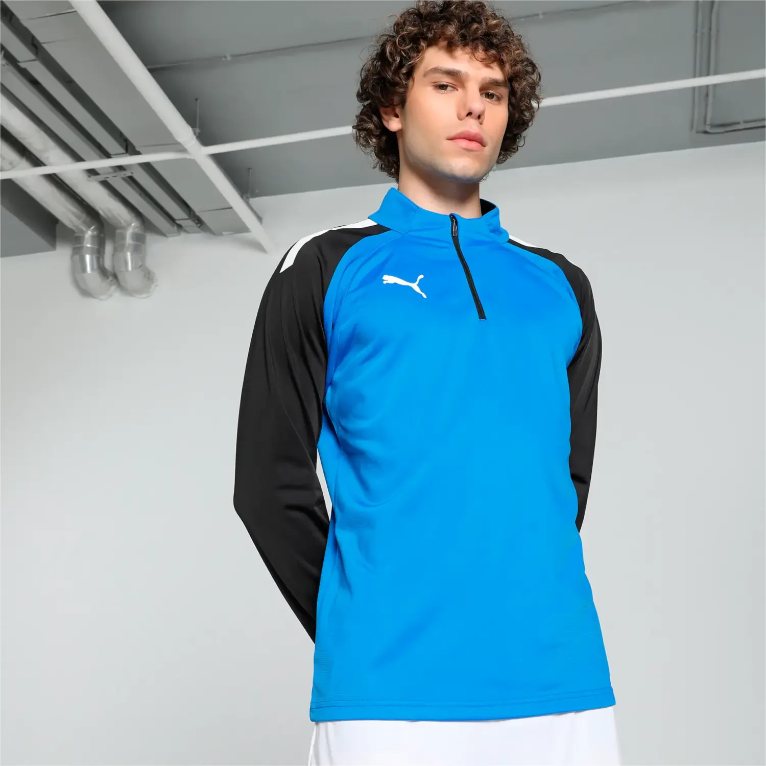 Puma Team Liga 25 Training 1/4 Zip - Electric Blue Lemonade/Puma