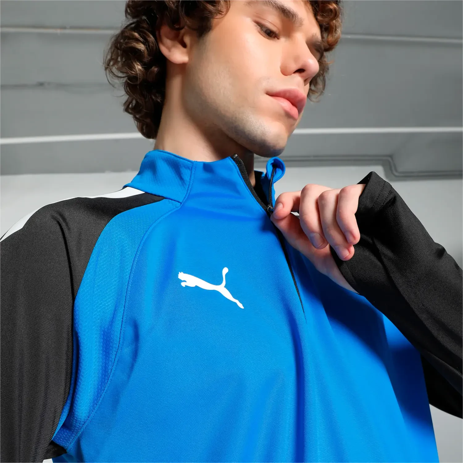Puma Team Liga 25 Training 1/4 Zip - Electric Blue Lemonade/Puma