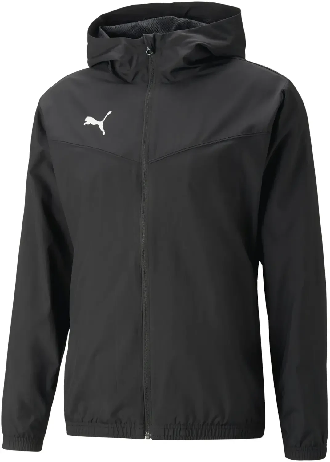 Puma Team Rise Rain Jacket - Puma Black / Black - Total Football