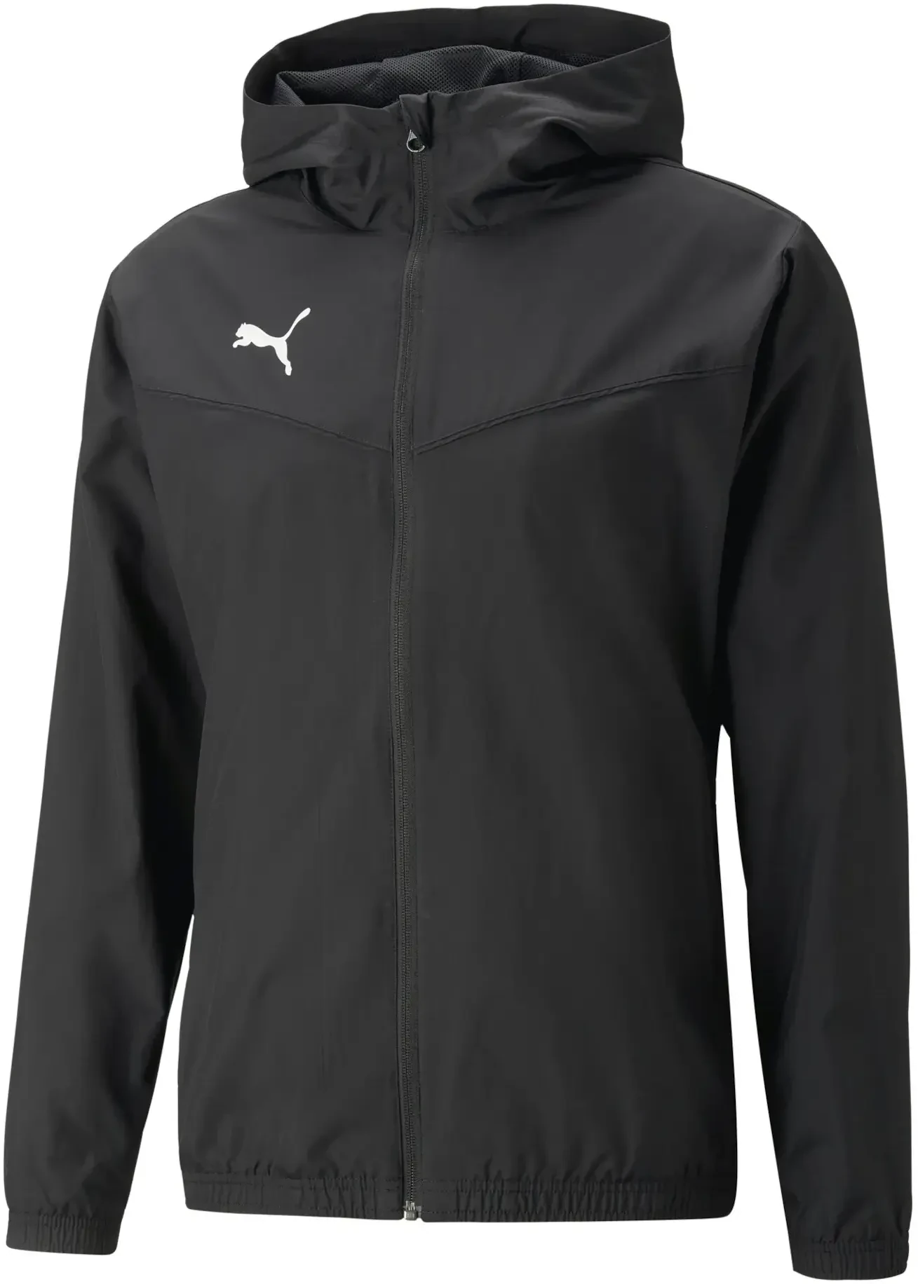 Puma Team Rise Rain Jacket - Puma Black / Black - Total Football